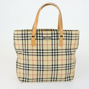 BURBERRY Nova Check Blue Label Hand Bag Canvas 2 Set Beige Auth 149834-2