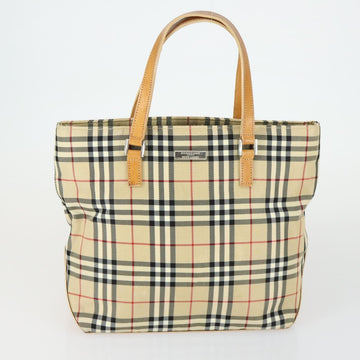BURBERRY Nova Check Blue Label Hand Bag Canvas 2 Set Beige Auth 149834 - 0