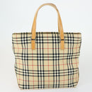 BURBERRY Nova Check Blue Label Hand Bag Canvas 2 Set Beige Auth 149834-3