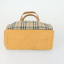 BURBERRY Nova Check Blue Label Hand Bag Canvas 2 Set Beige Auth 149834-7