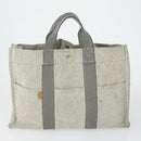 HERMES Fourre Tout Hand Bag Canvas 3 Set Gray Black Navy Auth 149836-9