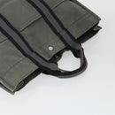 HERMES Fourre Tout Hand Bag Canvas 4 Set Gray Beige Auth 149837-10