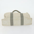 HERMES Fourre Tout Hand Bag Canvas 4 Set Gray Beige Auth 149837-17