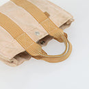 HERMES Fourre Tout Hand Bag Canvas 4 Set Gray Beige Auth 149837-22