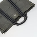 HERMES Fourre Tout Hand Bag Canvas 4 Set Gray Beige Auth 149837-5