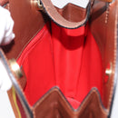 CELINE Hand Bag Canvas Leather Multicolor Gold Auth 149838-18