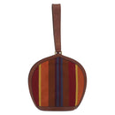 CELINE Hand Bag Canvas Leather Multicolor Gold Auth 149838-13