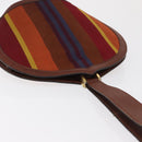CELINE Hand Bag Canvas Leather Multicolor Gold Auth 149838-6