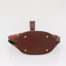 CELINE Hand Bag Canvas Leather Multicolor Gold Auth 149838-5