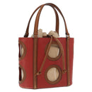 Salvatore Ferragamo Hand Bag Leather Red Silver Auth 149839-1