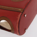 Salvatore Ferragamo Hand Bag Leather Red Silver Auth 149839-16