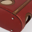 Salvatore Ferragamo Hand Bag Leather Red Silver Auth 149839-17