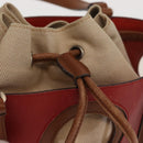 Salvatore Ferragamo Hand Bag Leather Red Silver Auth 149839-9