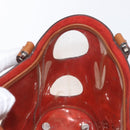 Salvatore Ferragamo Hand Bag Leather Red Silver Auth 149839-21