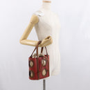 Salvatore Ferragamo Hand Bag Leather Red Silver Auth 149839-23