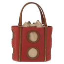 Salvatore Ferragamo Hand Bag Leather Red Silver Auth 149839-2