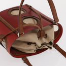 Salvatore Ferragamo Hand Bag Leather Red Silver Auth 149839-6