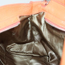 Salvatore Ferragamo Gancini Hand Bag Leather 2way Orange Silver Auth 149840-20