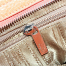 Salvatore Ferragamo Gancini Hand Bag Leather 2way Orange Silver Auth 149840-23