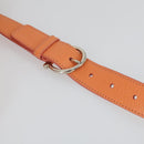 Salvatore Ferragamo Gancini Hand Bag Leather 2way Orange Silver Auth 149840-8