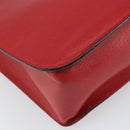 BALLY Shoulder Bag Leather Red Gold Auth 149841-16