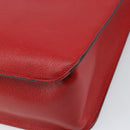 BALLY Shoulder Bag Leather Red Gold Auth 149841-17