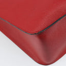 BALLY Shoulder Bag Leather Red Gold Auth 149841-18