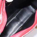 BALLY Shoulder Bag Leather Red Gold Auth 149841-10