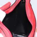 BALLY Shoulder Bag Leather Red Gold Auth 149841-21