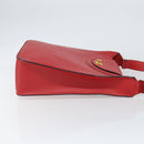BALLY Shoulder Bag Leather Red Gold Auth 149841-3