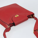BALLY Shoulder Bag Leather Red Gold Auth 149841-6