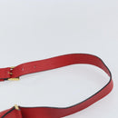 BALLY Shoulder Bag Leather Red Gold Auth 149841-14