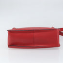 BALLY Shoulder Bag Leather Red Gold Auth 149841-5