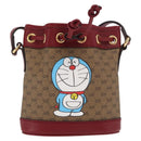 GUCCI GUCCI × Doraemon Micro GG Supreme Bag PVC Beige Gold 647801 Auth 149859SM-13
