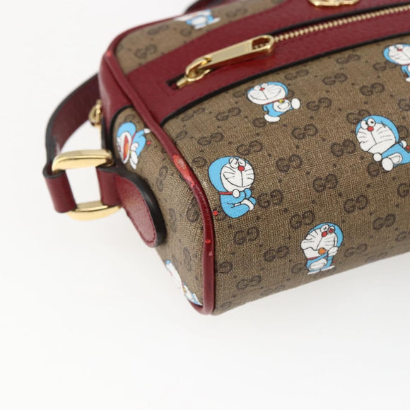 GUCCI GUCCI × Doraemon Micro GG Supreme Bag PVC Beige 647784 Auth 149860SM