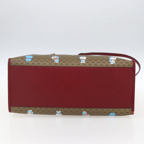 GUCCI GUCCI × Doraemon Micro GG Supreme Bag PVC 2way Beige 653952 Auth 149861SM