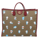 GUCCI GUCCI × Doraemon Micro GG Supreme Bag PVC 2way Beige 653952 Auth 149861SM-13