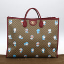 GUCCI GUCCI × Doraemon Micro GG Supreme Bag PVC 2way Beige 653952 Auth 149861SM-12