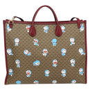 GUCCI GUCCI × Doraemon Micro GG Supreme Bag PVC 2way Beige 653952 Auth 149861SM-2