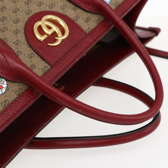 GUCCI GUCCI × Doraemon Micro GG Supreme Bag PVC 2way Beige 653952 Auth 149861SM