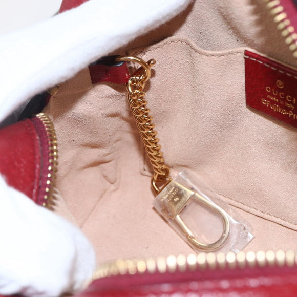 GUCCI GUCCI × Doraemon Micro GG Supreme Bag PVC Beige Gold 647784 Auth 149862SM