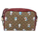 GUCCI GUCCI × Doraemon Micro GG Supreme Bag PVC Beige Gold 647784 Auth 149862SM-3