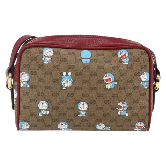 GUCCI GUCCI × Doraemon Micro GG Supreme Bag PVC Beige Gold 647784 Auth 149862SM