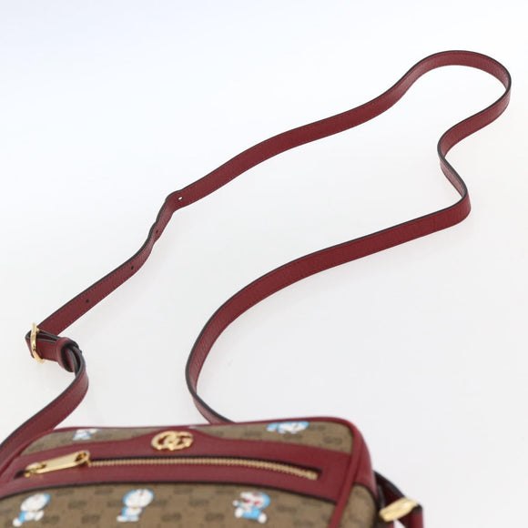 GUCCI GUCCI × Doraemon Micro GG Supreme Bag PVC Beige Gold 647784 Auth 149862SM