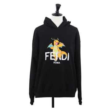 FENDI FENDI x FRGMT x POKÉMON Dragonite Hoodie Cotton Black Auth 149881SM