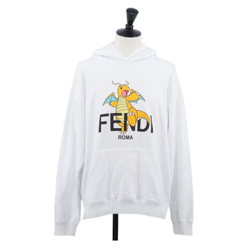 FENDI FENDI x FRGMT x POKÉMON Dragonite Hoodie Cotton White Auth 149883SM