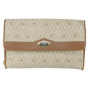 Christian Dior Honeycomb Canvas Chain Shoulder Bag PVC Beige Gold Auth 149887-13