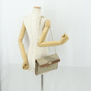 Christian Dior Honeycomb Canvas Chain Shoulder Bag PVC Beige Gold Auth 149887-24