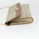 Christian Dior Honeycomb Canvas Chain Shoulder Bag PVC Beige Gold Auth 149887-4