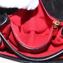 Salvatore Ferragamo Gancini Shoulder Bag Suede Black Gold Auth 149888V-24
